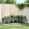 vidaXL - Plantenbak - met - poten - 160x120x42 - cm - polypropeen - grijs