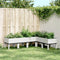 vidaXL - Plantenbak - met - poten - 160x120x42 - cm - polypropeen - wit