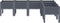 vidaXL - Plantenbak - met - poten - 160x120x42 - cm - polypropeen - grijs