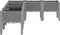 vidaXL - Plantenbak - met - poten - 160x120x42 - cm - polypropeen - lichtgrijs