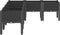 vidaXL - Plantenbak - met - poten - 160x120x42 - cm - polypropeen - zwart