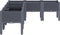 vidaXL - Plantenbak - met - poten - 160x120x42 - cm - polypropeen - grijs