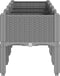 vidaXL - Plantenbak - met - poten - 160x40x42 - cm - polypropeen - lichtgrijs