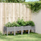 vidaXL - Plantenbak - met - poten - 160x40x42 - cm - polypropeen - lichtgrijs