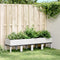 vidaXL - Plantenbak - met - poten - 160x40x42 - cm - polypropeen - wit