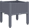 vidaXL - Plantenbak - met - poten - 40x40x42 - cm - polypropeen - grijs
