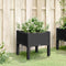 vidaXL - Plantenbak - met - poten - 40x40x42 - cm - polypropeen - zwart