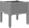 vidaXL - Plantenbak - met - poten - 40x40x42 - cm - polypropeen - lichtgrijs