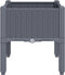vidaXL - Plantenbak - met - poten - 40x40x42 - cm - polypropeen - grijs