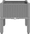 vidaXL - Plantenbak - met - poten - 40x40x42 - cm - polypropeen - lichtgrijs