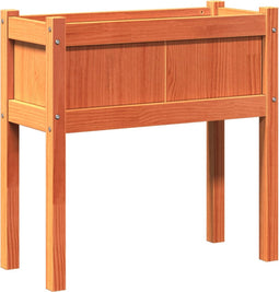 vidaXL - Plantenbak - met - poten - 70x31x70 - cm - grenenhout - wasbruin