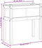 vidaXL - Plantenbak - met - poten - 70x31x70 - cm - grenenhout - wasbruin