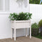 vidaXL - Plantenbak - met - poten - 70x31x70 - cm - massief - grenenhout - wit