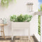 vidaXL - Plantenbak - met - poten - 70x31x70 - cm - massief - grenenhout - wit