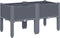vidaXL - Plantenbak - met - poten - 80x40x42 - cm - polypropeen - grijs