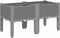 vidaXL - Plantenbak - met - poten - 80x40x42 - cm - polypropeen - lichtgrijs