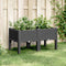 vidaXL - Plantenbak - met - poten - 80x40x42 - cm - polypropeen - zwart