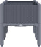 vidaXL - Plantenbak - met - poten - 80x40x42 - cm - polypropeen - grijs