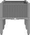vidaXL - Plantenbak - met - poten - 80x40x42 - cm - polypropeen - lichtgrijs