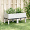 vidaXL - Plantenbak - met - poten - 80x40x42 - cm - polypropeen - wit