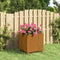 vidaXL - Plantenbak - met - poten - roestig - 32x30x33 - cm - cortenstaal