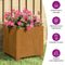 vidaXL - Plantenbak - met - poten - roestig - 32x30x33 - cm - cortenstaal