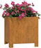 vidaXL - Plantenbak - met - poten - roestig - 32x30x33 - cm - cortenstaal
