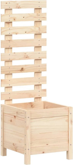 vidaXL - Plantenbak - met - rek - 39x39,5x114 - cm - massief - grenenhout