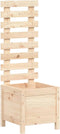 vidaXL - Plantenbak - met - rek - 39x39,5x114 - cm - massief - grenenhout