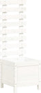 vidaXL - Plantenbak - met - rek - 39x39,5x114 - cm - massief - grenenhout - wit
