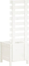 vidaXL - Plantenbak - met - rek - 39x39,5x114 - cm - massief - grenenhout - wit