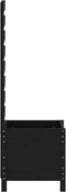 vidaXL - Plantenbak - met - rek - 39x39,5x114 - cm - massief - grenenhout - zwart