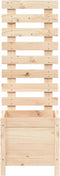 vidaXL - Plantenbak - met - rek - 39x39,5x114 - cm - massief - grenenhout
