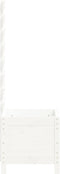 vidaXL - Plantenbak - met - rek - 39x39,5x114 - cm - massief - grenenhout - wit