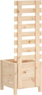 vidaXL - Plantenbak - met - rek - 39x39,5x114 - cm - massief - grenenhout
