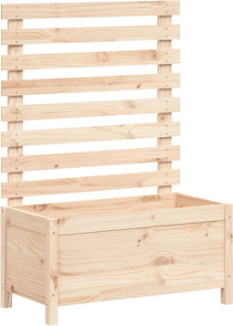 vidaXL - Plantenbak - met - rek - 79x39,5x114 - cm - massief - grenenhout