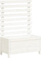 vidaXL - Plantenbak - met - rek - 79x39,5x114 - cm - massief - grenenhout - wit