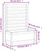 vidaXL - Plantenbak - met - rek - 79x39,5x114 - cm - massief - grenenhout - wit