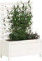 vidaXL - Plantenbak - met - rek - 79x39,5x114 - cm - massief - grenenhout - wit