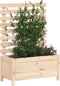 vidaXL - Plantenbak - met - rek - 79x39,5x114 - cm - massief - grenenhout