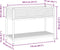 vidaXL - Plantenbak - met - schap - 110x45x80 - cm - massief - acaciahout - en - staal