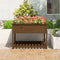 vidaXL - Plantenbak - met - schap - 111,5x111,5x81 - cm - grenenhout - honingbruin