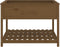 vidaXL - Plantenbak - met - schap - 111,5x111,5x81 - cm - grenenhout - honingbruin