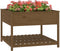 vidaXL - Plantenbak - met - schap - 111,5x111,5x81 - cm - grenenhout - honingbruin