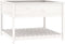 vidaXL - Plantenbak - met - schap - 111,5x111,5x81 - cm - massief - grenenhout - wit