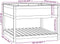 vidaXL - Plantenbak - met - schap - 111,5x111,5x81 - cm - massief - grenenhout