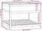 vidaXL - Plantenbak - met - schap - 111,5x111,5x81 - cm - massief - grenenhout - wit