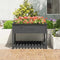 vidaXL - Plantenbak - met - schap - 111,5x111,5x81 - cm - massief - grenenhout - grijs