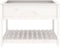 vidaXL - Plantenbak - met - schap - 111,5x111,5x81 - cm - massief - grenenhout - wit