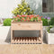 vidaXL - Plantenbak - met - schap - 111,5x111,5x81 - cm - massief - grenenhout